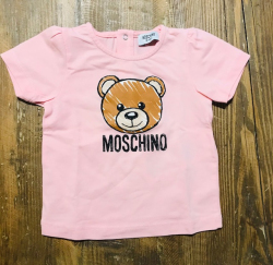 Maglietta MC rosa orsetto 6-9m Moschino (estivo)
