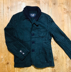 Giacca lana elegante righe verdi 6-8a IlGufo
